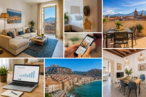 Panoramica del mercato degli affitti brevi nel 2026 con appartamenti turistici, prenotazioni online e crescita del turismo in Italia